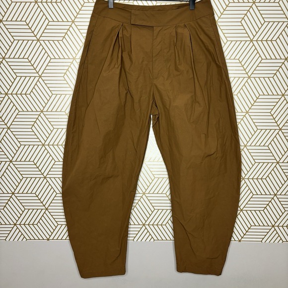 Free People Pants - Free People Gabriette Barrel Leg Pants Brown Size 10 Lightweight Academia Boho